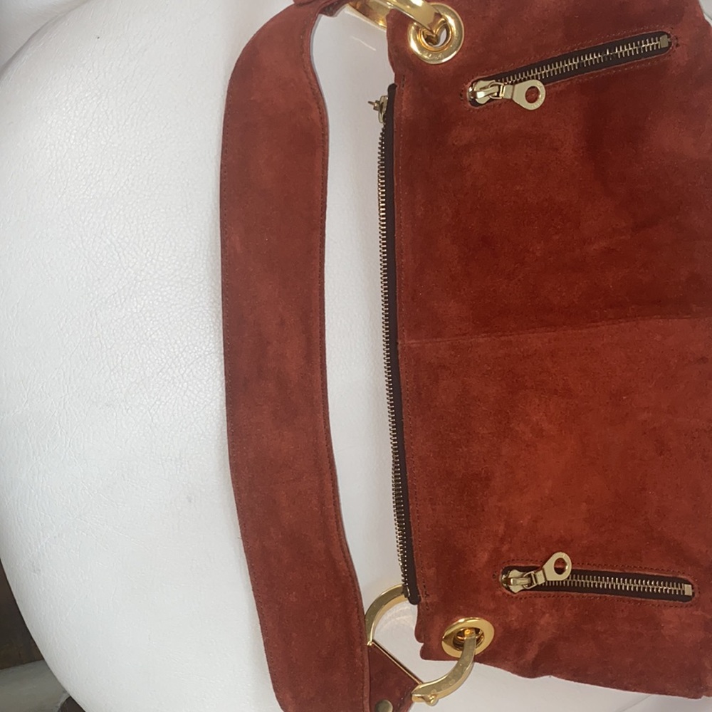 Christopher Kon | Rust suede leather small hobo - Picture 9 of 13